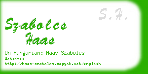 szabolcs haas business card